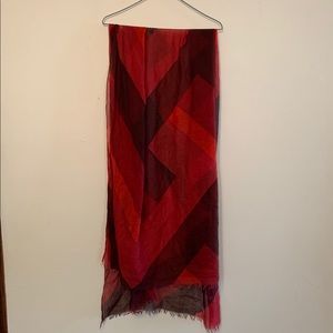 Bcbg Red Geometric Scarf
